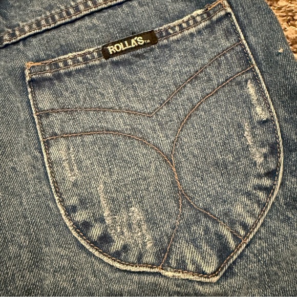 ROLLA'S Blue Jean Shorts Classic Cut-Off Style - Picture 4 of 6